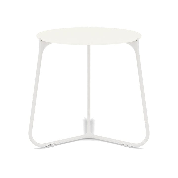 Manutti Mood Coffee table - Table basse ronde Ø 42cm h:45cm Plateau Céramique ou HPL White SF08 Ceramic White 6mm 6K60