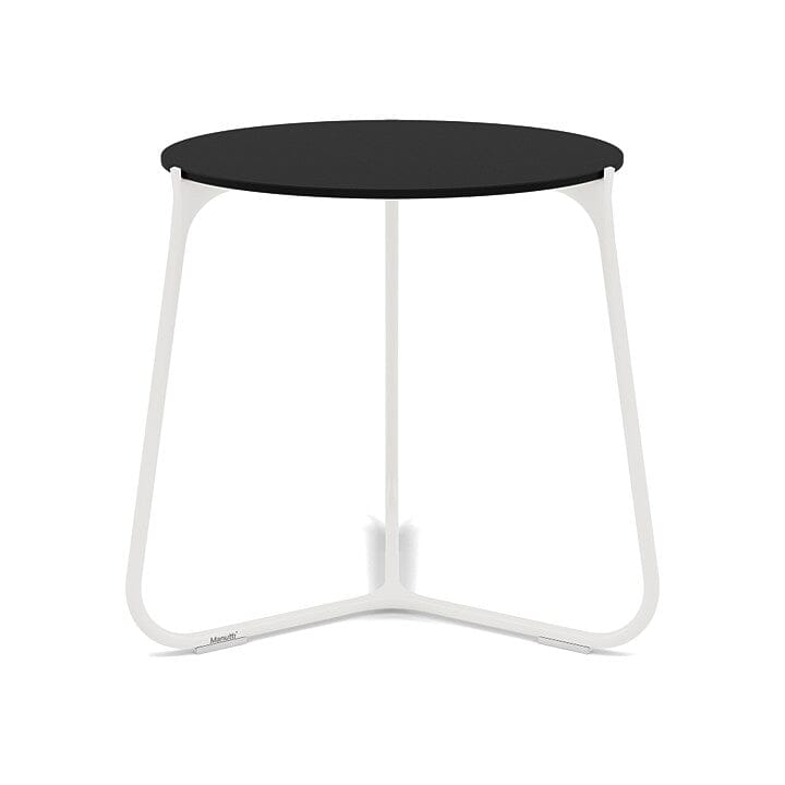 Manutti Mood Coffee table - Table basse ronde Ø 42cm h:45cm Plateau Céramique ou HPL White SF08 Trespa Black 2T92