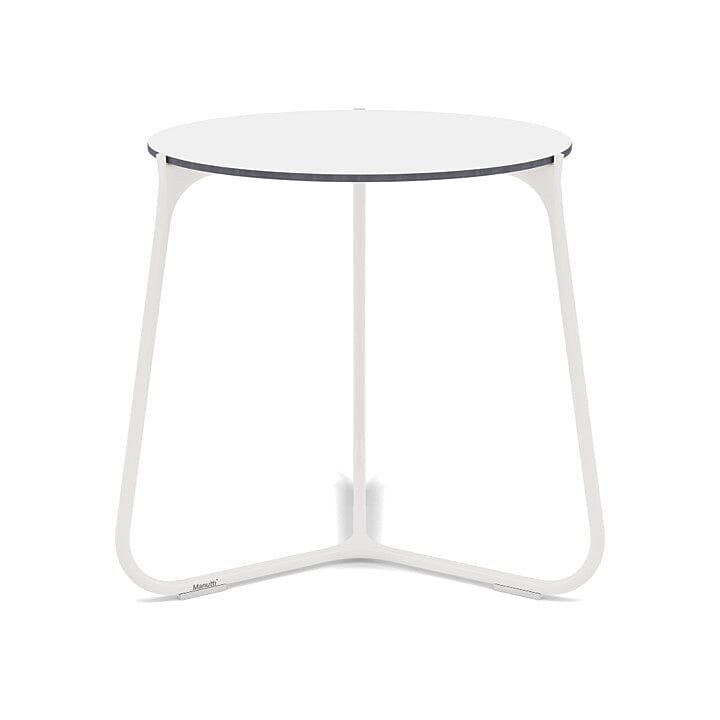 Manutti Mood Coffee table - Table basse ronde Ø 42cm h:45cm Plateau Céramique ou HPL White SF08 Trespa White 2T90