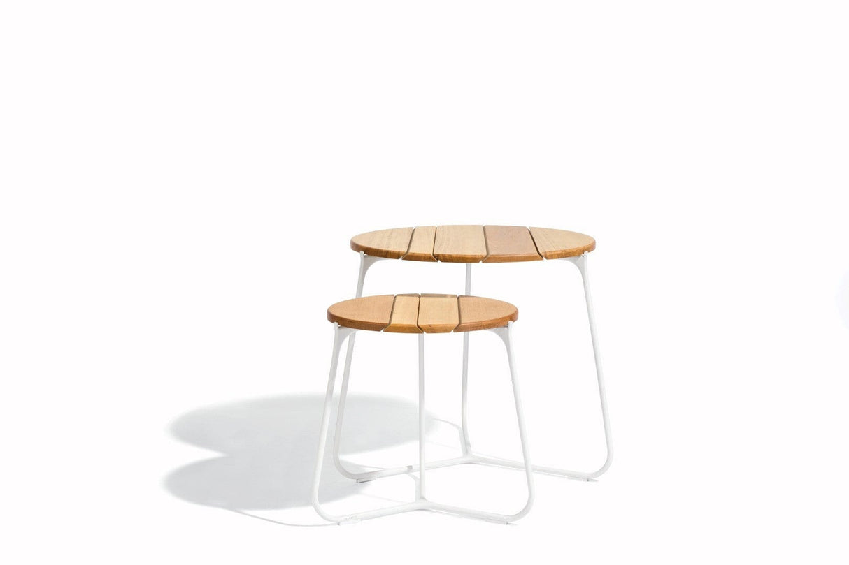 Manutti Mood Coffee table - Table basse ronde Ø 42cm h:45cm Plateau Teck