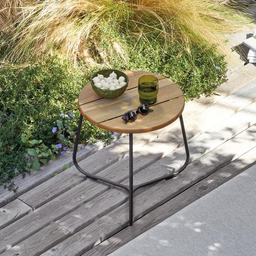 Manutti Mood Coffee table - Table basse ronde Ø 42cm h:45cm Plateau Teck