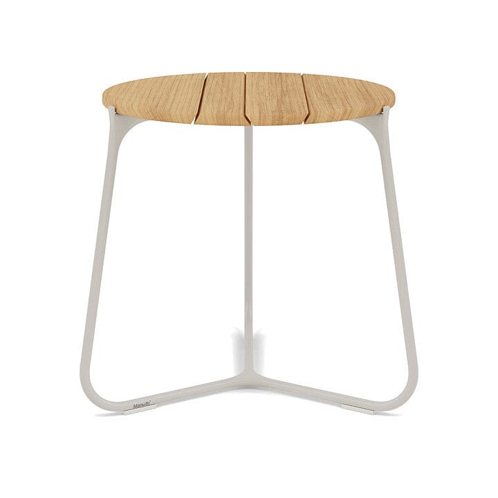 Manutti Mood Coffee table - Table basse ronde Ø 42cm h:45cm Plateau Teck Flint SF13 Teak Brushed 2H36