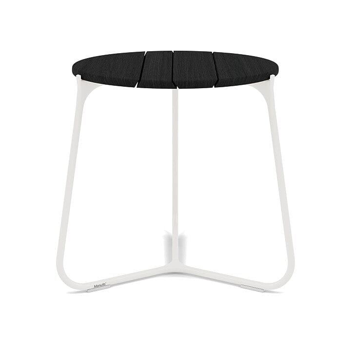Manutti Mood Coffee table - Table basse ronde Ø 42cm h:45cm Plateau Teck White SF08 Teak Scuro 2H37