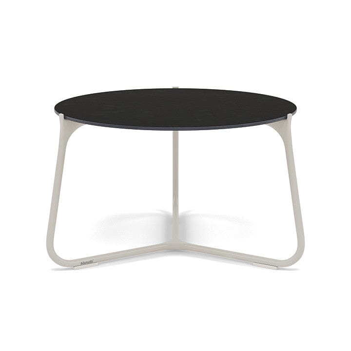 Manutti Mood Coffee table - Table basse ronde Ø 60cm h:38cm Plateau Céramique ou HPL Flint SF13 Ceramic Basalt Black 12mm 5K67