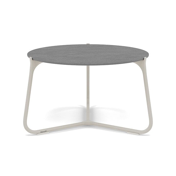 Manutti Mood Coffee table - Table basse ronde Ø 60cm h:38cm Plateau Céramique ou HPL Flint SF13 Ceramic Basalt Grey 6mm 6K70