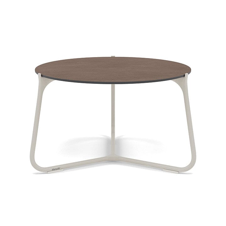 Manutti Mood Coffee table - Table basse ronde Ø 60cm h:38cm Plateau Céramique ou HPL Flint SF13 Ceramic Quartz 6mm 6K64