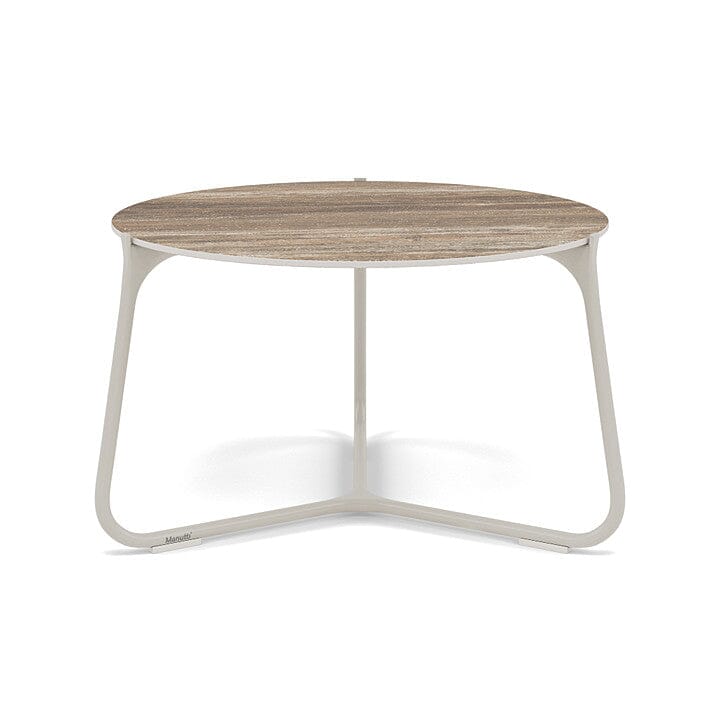 Manutti Mood Coffee table - Table basse ronde Ø 60cm h:38cm Plateau Céramique ou HPL Flint SF13 Ceramic Travertin 12mm 5K54