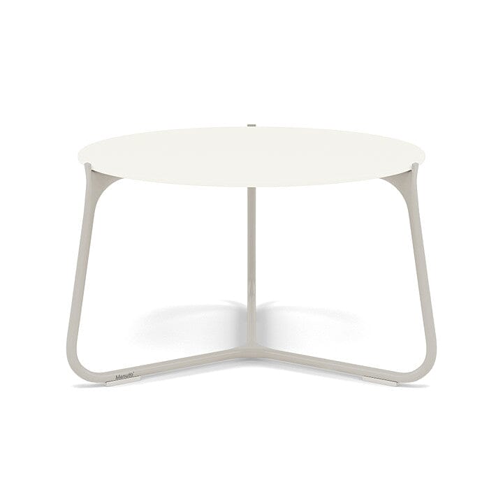 Manutti Mood Coffee table - Table basse ronde Ø 60cm h:38cm Plateau Céramique ou HPL Flint SF13 Ceramic White 6mm 6K60