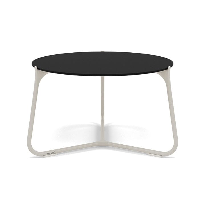 Manutti Mood Coffee table - Table basse ronde Ø 60cm h:38cm Plateau Céramique ou HPL Flint SF13 Trespa Black 2T92