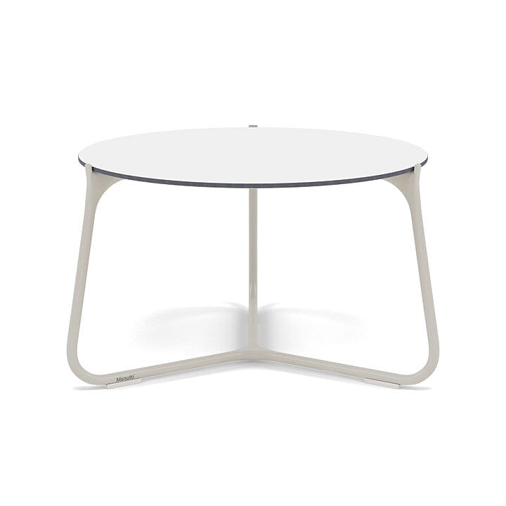 Manutti Mood Coffee table - Table basse ronde Ø 60cm h:38cm Plateau Céramique ou HPL Flint SF13 Trespa White 2T90