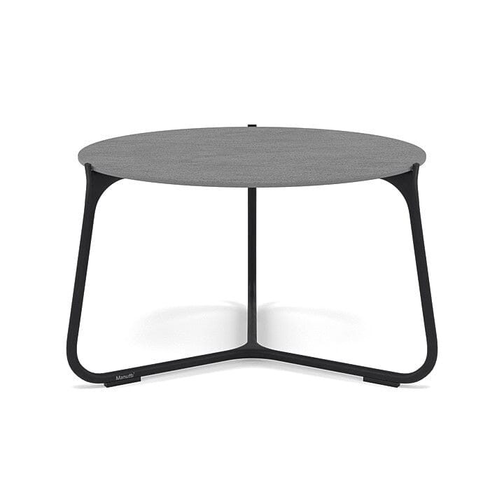 Manutti Mood Coffee table - Table basse ronde Ø 60cm h:38cm Plateau Céramique ou HPL Lava SF10 Ceramic Basalt Grey 6mm 6K70