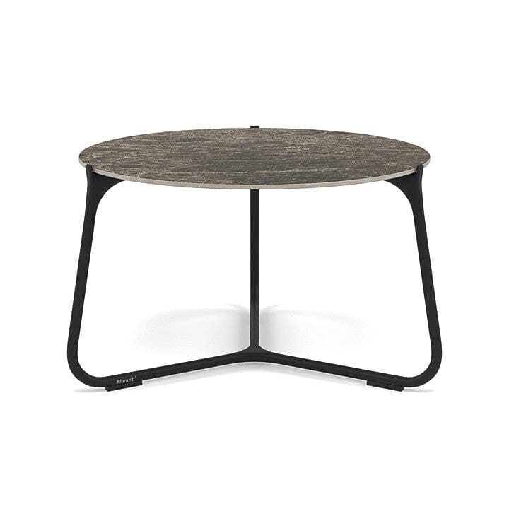 Manutti Mood Coffee table - Table basse ronde Ø 60cm h:38cm Plateau Céramique ou HPL Lava SF10 Ceramic Emperador 12mm 5K69