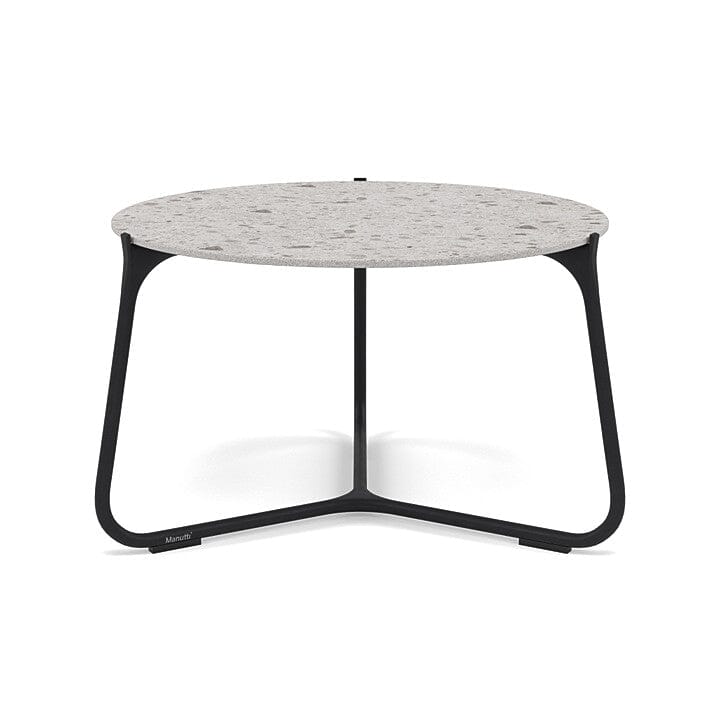 Manutti Mood Coffee table - Table basse ronde Ø 60cm h:38cm Plateau Céramique ou HPL Lava SF10 Ceramic Fossil 12mm 5K53