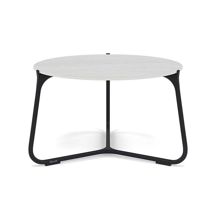 Manutti Mood Coffee table - Table basse ronde Ø 60cm h:38cm Plateau Céramique ou HPL Lava SF10 Ceramic Perla 12mm 5K66