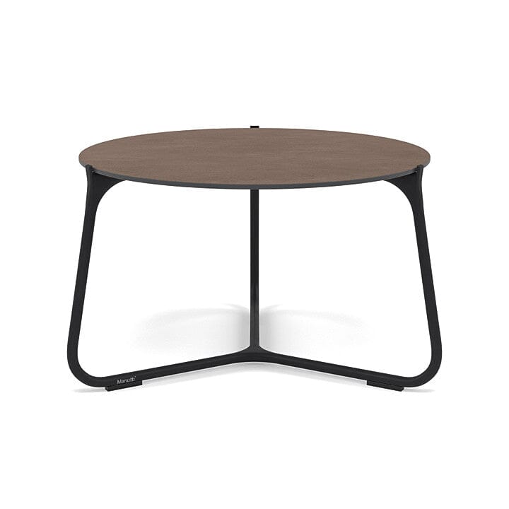 Manutti Mood Coffee table - Table basse ronde Ø 60cm h:38cm Plateau Céramique ou HPL Lava SF10 Ceramic Quartz 6mm 6K64