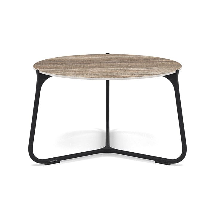 Manutti Mood Coffee table - Table basse ronde Ø 60cm h:38cm Plateau Céramique ou HPL Lava SF10 Ceramic Travertin 12mm 5K54