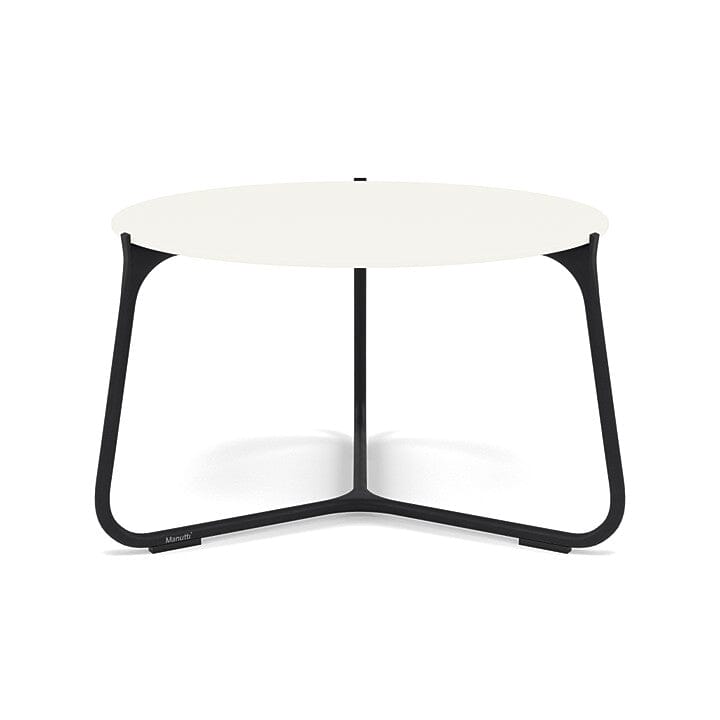 Manutti Mood Coffee table - Table basse ronde Ø 60cm h:38cm Plateau Céramique ou HPL Lava SF10 Ceramic White 6mm 6K60