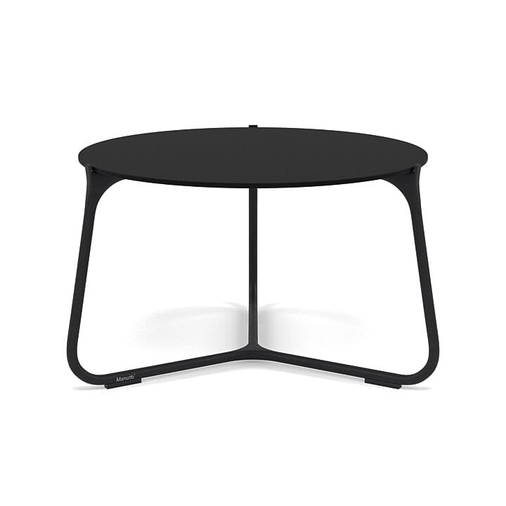 Manutti Mood Coffee table - Table basse ronde Ø 60cm h:38cm Plateau Céramique ou HPL Lava SF10 Trespa Black 2T92