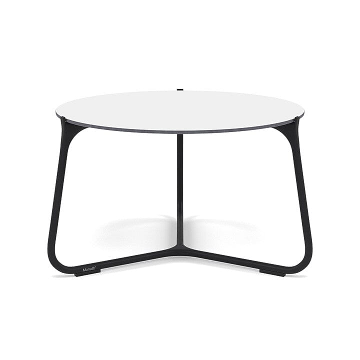 Manutti Mood Coffee table - Table basse ronde Ø 60cm h:38cm Plateau Céramique ou HPL Lava SF10 Trespa White 2T90
