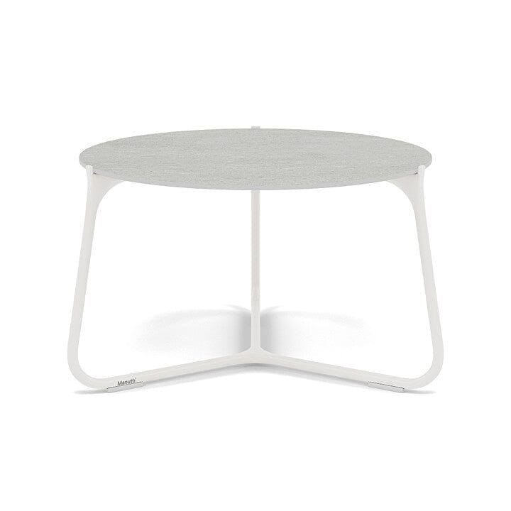 Manutti Mood Coffee table - Table basse ronde Ø 60cm h:38cm Plateau Céramique ou HPL White SF08 Ceramic Concrete 12mm 5K68