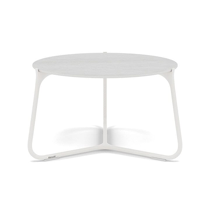 Manutti Mood Coffee table - Table basse ronde Ø 60cm h:38cm Plateau Céramique ou HPL White SF08 Ceramic Perla 12mm 5K66