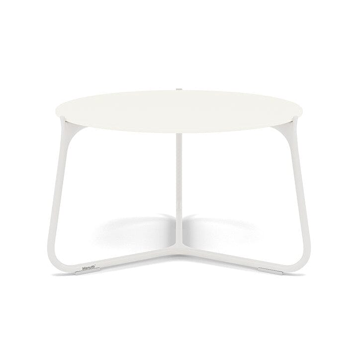Manutti Mood Coffee table - Table basse ronde Ø 60cm h:38cm Plateau Céramique ou HPL White SF08 Ceramic White 6mm 6K60