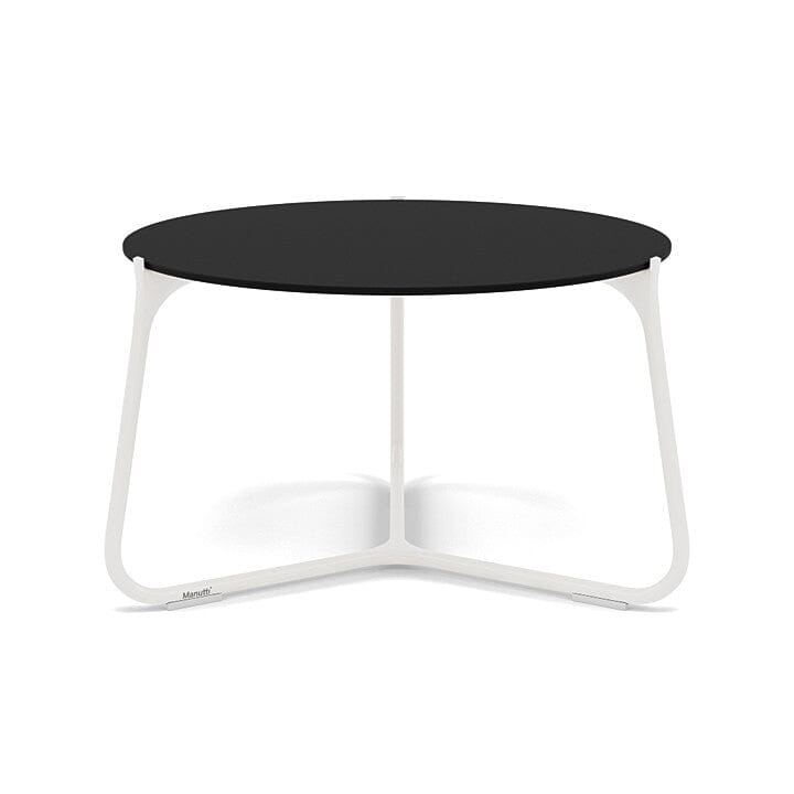 Manutti Mood Coffee table - Table basse ronde Ø 60cm h:38cm Plateau Céramique ou HPL White SF08 Trespa Black 2T92