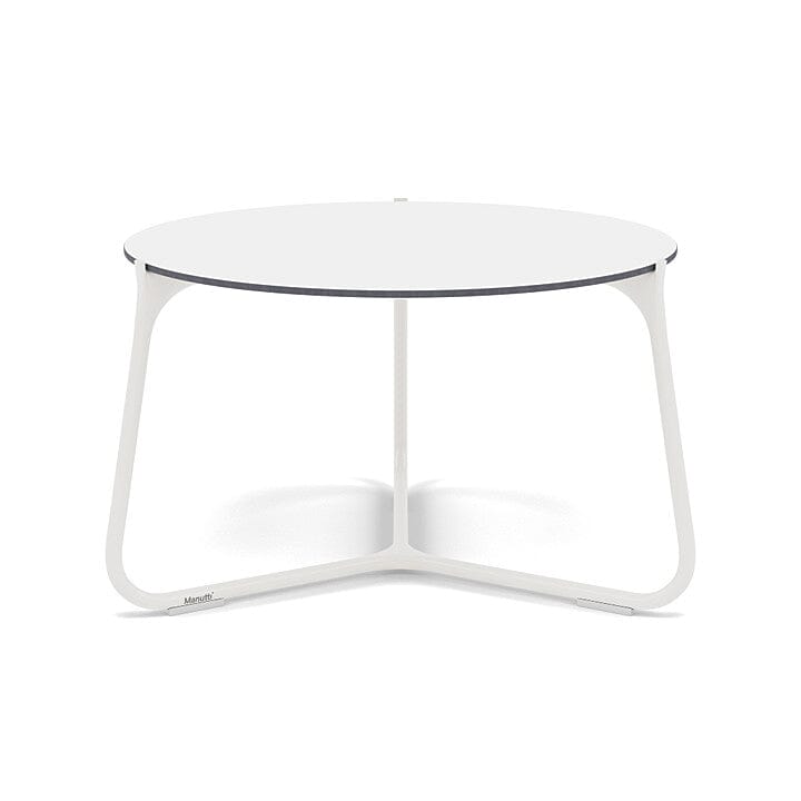 Manutti Mood Coffee table - Table basse ronde Ø 60cm h:38cm Plateau Céramique ou HPL White SF08 Trespa White 2T90