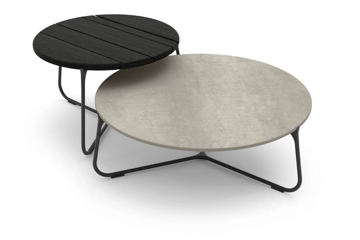 Manutti Mood Coffee table - Table basse ronde Ø 60cm h:38cm Plateau Teck