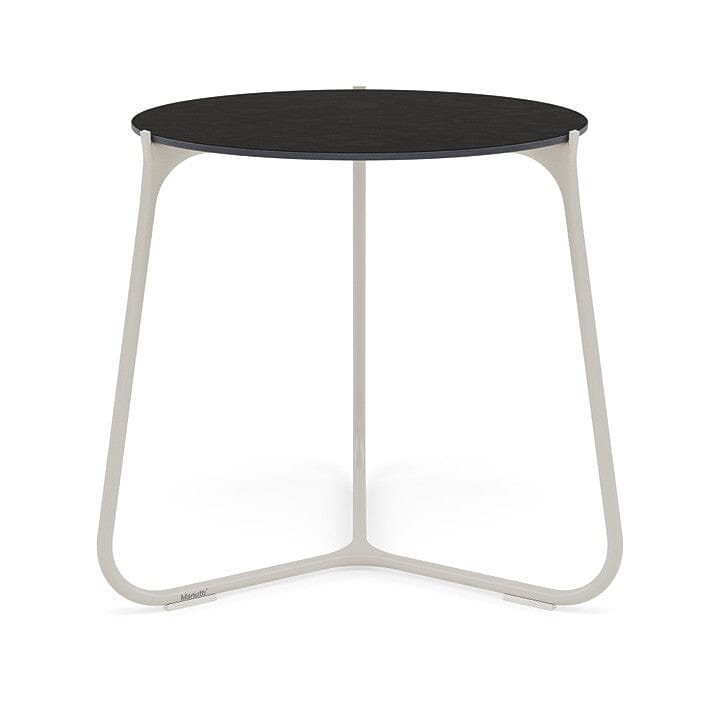 Manutti Mood Coffee table - Table basse ronde Ø 60cm h:56cm Plateau Céramique ou HPL Flint SF13 Ceramic Basalt Black 12mm 5K67