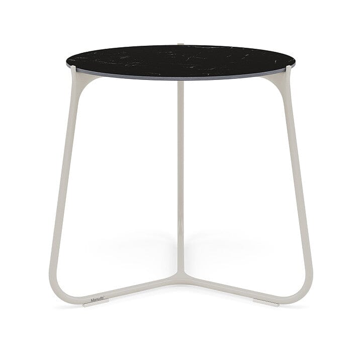 Manutti Mood Coffee table - Table basse ronde Ø 60cm h:56cm Plateau Céramique ou HPL Flint SF13 Ceramic Marble Black 12mm 5K59
