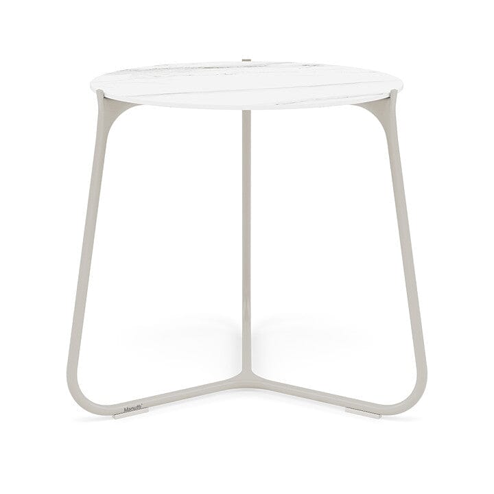 Manutti Mood Coffee table - Table basse ronde Ø 60cm h:56cm Plateau Céramique ou HPL Flint SF13 Ceramic Marble White 12mm 5K58