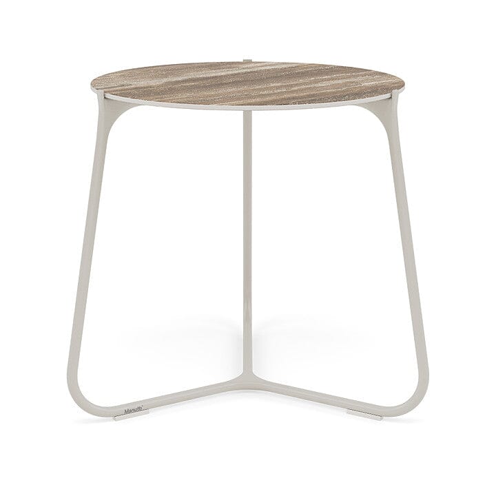 Manutti Mood Coffee table - Table basse ronde Ø 60cm h:56cm Plateau Céramique ou HPL Flint SF13 Ceramic Travertin 12mm 5K54