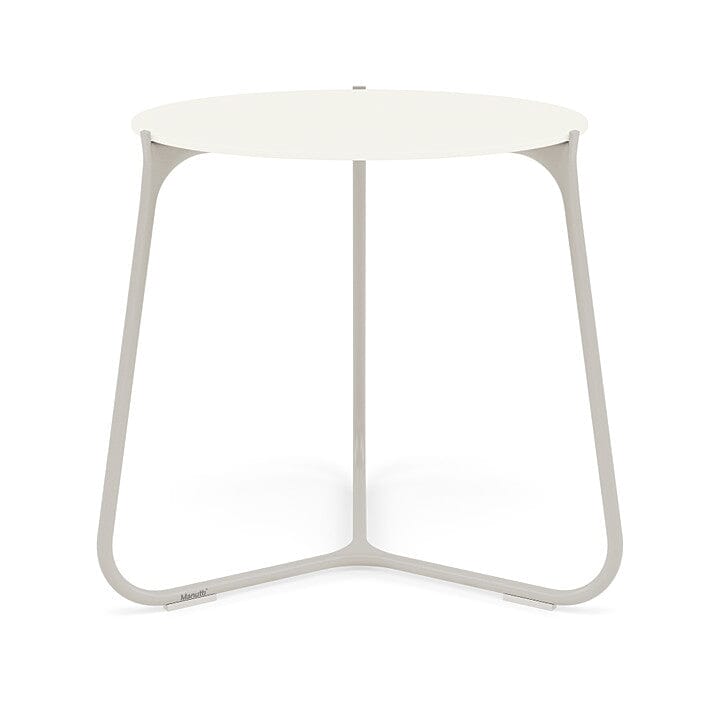 Manutti Mood Coffee table - Table basse ronde Ø 60cm h:56cm Plateau Céramique ou HPL Flint SF13 Ceramic White 6mm 6K60
