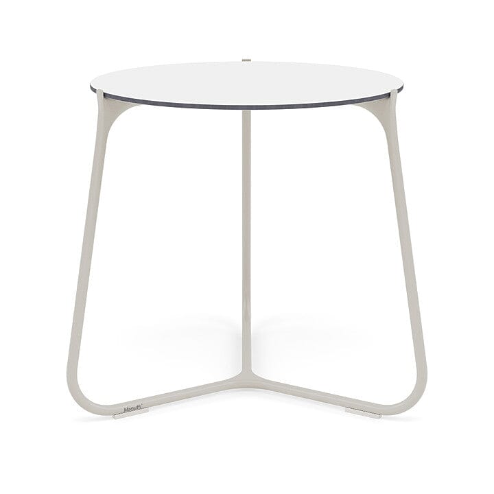 Manutti Mood Coffee table - Table basse ronde Ø 60cm h:56cm Plateau Céramique ou HPL Flint SF13 Trespa White 2T90