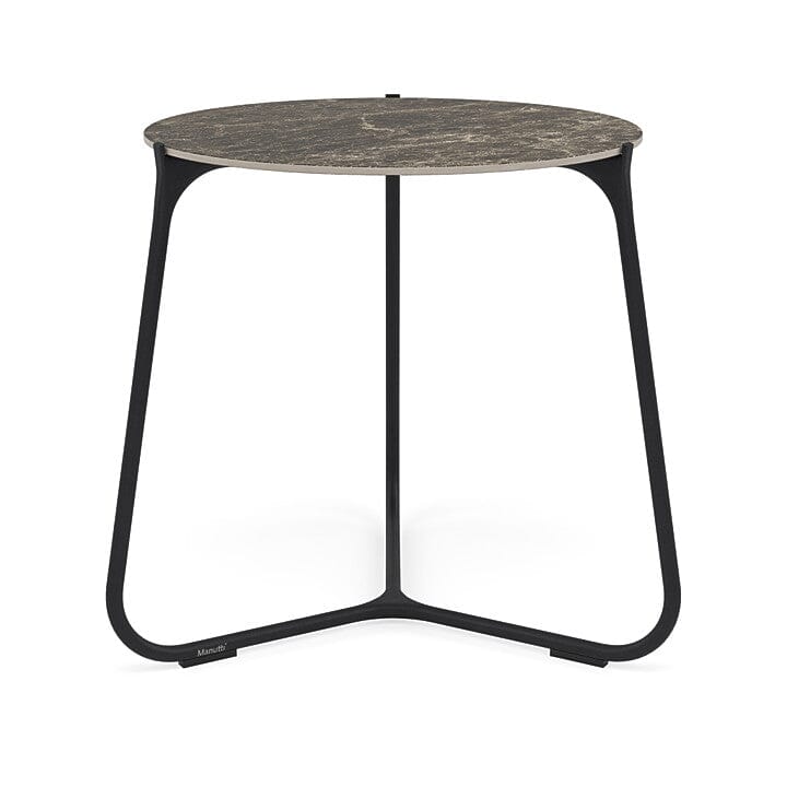 Manutti Mood Coffee table - Table basse ronde Ø 60cm h:56cm Plateau Céramique ou HPL Lava SF10 Ceramic Emperador 12mm 5K69