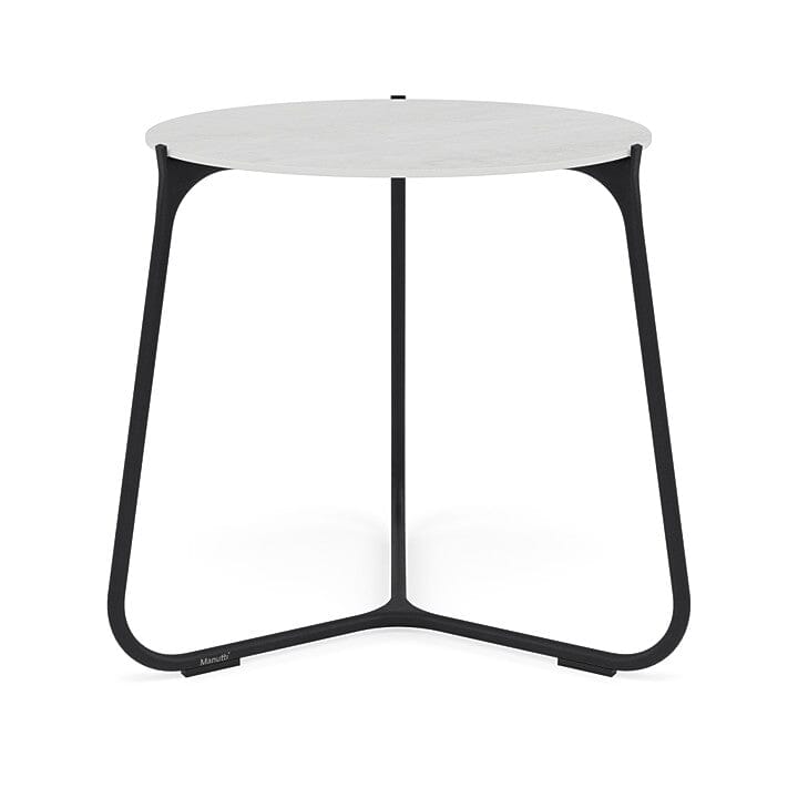 Manutti Mood Coffee table - Table basse ronde Ø 60cm h:56cm Plateau Céramique ou HPL Lava SF10 Ceramic Perla 12mm 5K66