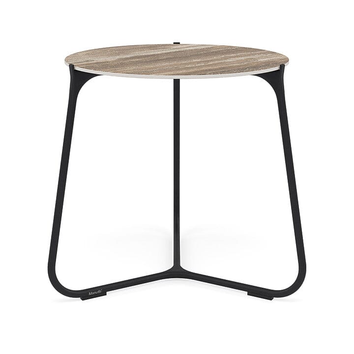 Manutti Mood Coffee table - Table basse ronde Ø 60cm h:56cm Plateau Céramique ou HPL Lava SF10 Ceramic Travertin 12mm 5K54