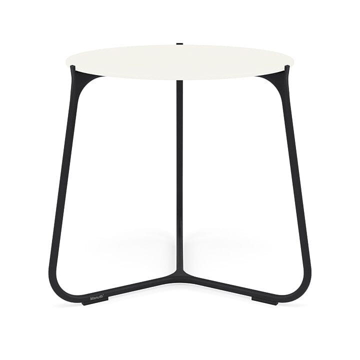 Manutti Mood Coffee table - Table basse ronde Ø 60cm h:56cm Plateau Céramique ou HPL Lava SF10 Ceramic White 6mm 6K60