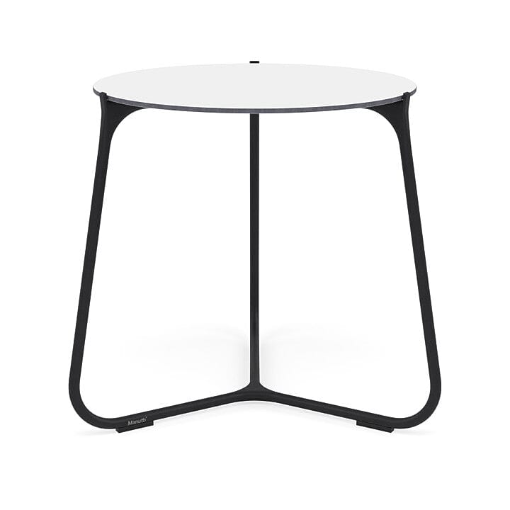 Manutti Mood Coffee table - Table basse ronde Ø 60cm h:56cm Plateau Céramique ou HPL Lava SF10 Trespa White 2T90
