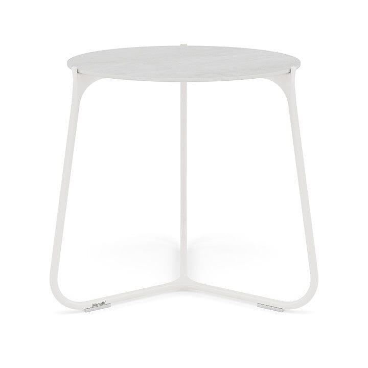 Manutti Mood Coffee table - Table basse ronde Ø 60cm h:56cm Plateau Céramique ou HPL White SF08 Ceramic Perla 12mm 5K66