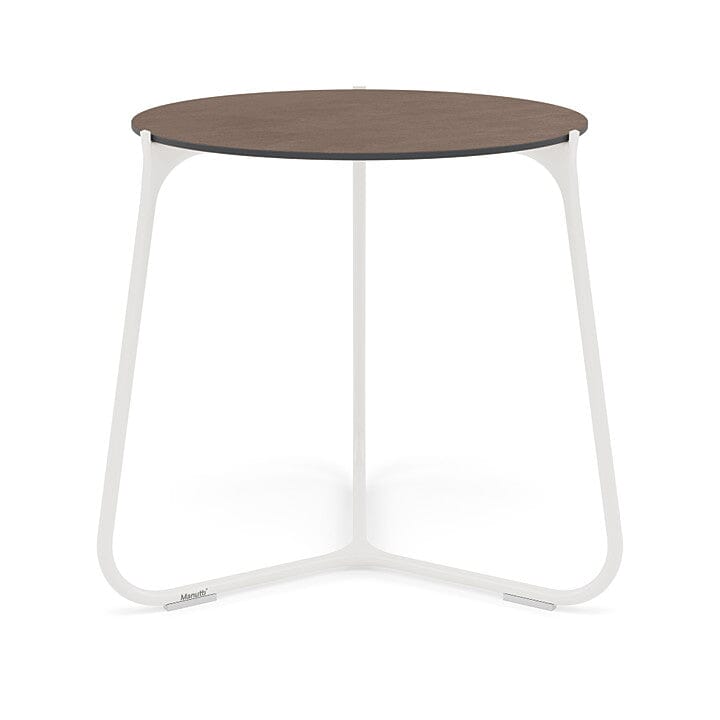 Manutti Mood Coffee table - Table basse ronde Ø 60cm h:56cm Plateau Céramique ou HPL White SF08 Ceramic Quartz 6mm 6K64