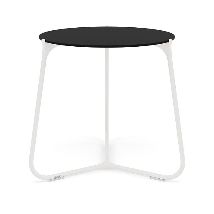 Manutti Mood Coffee table - Table basse ronde Ø 60cm h:56cm Plateau Céramique ou HPL White SF08 Trespa Black 2T92