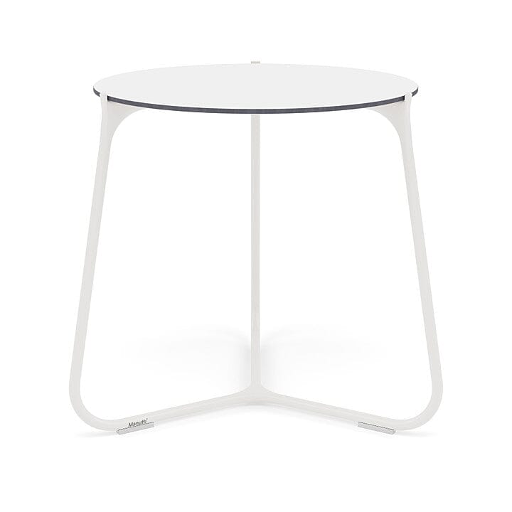 Manutti Mood Coffee table - Table basse ronde Ø 60cm h:56cm Plateau Céramique ou HPL White SF08 Trespa White 2T90