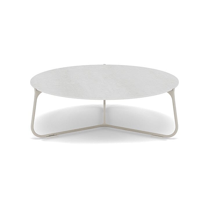 Manutti Mood Coffee table - Table basse ronde Ø 80cm h:28cm Plateau Céramique ou HPL Flint SF13 Ceramic Perla 12mm 5K66