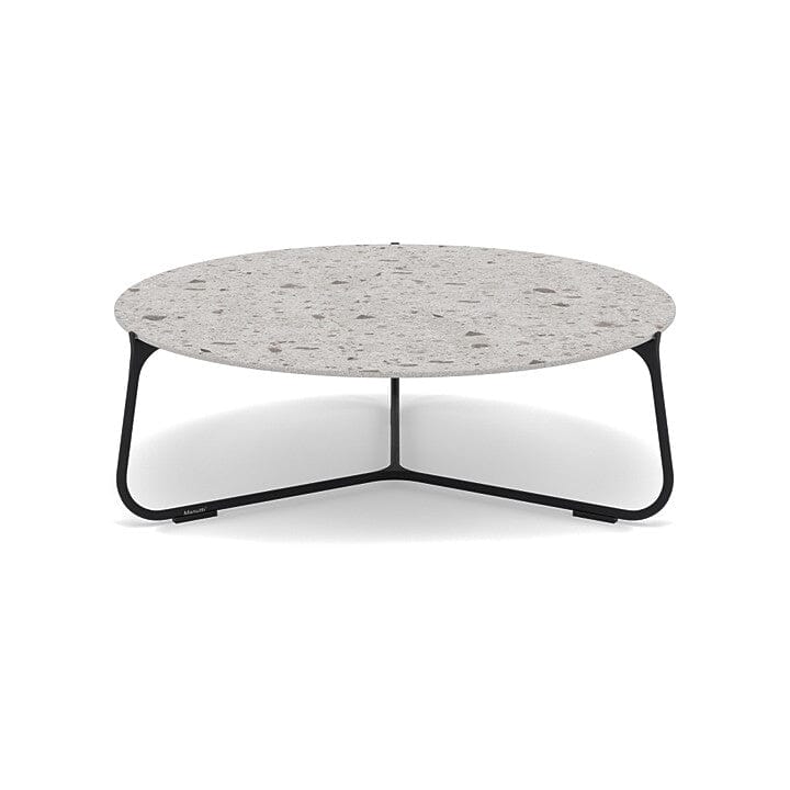 Manutti Mood Coffee table - Table basse ronde Ø 80cm h:28cm Plateau Céramique ou HPL Lava SF10 Ceramic Fossil 12mm 5K53