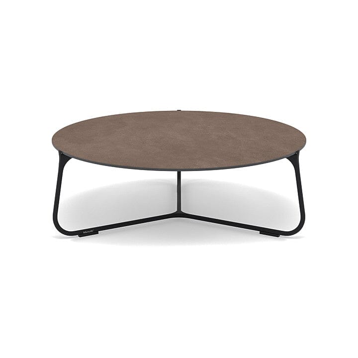 Manutti Mood Coffee table - Table basse ronde Ø 80cm h:28cm Plateau Céramique ou HPL Lava SF10 Ceramic Quartz 6mm 6K64