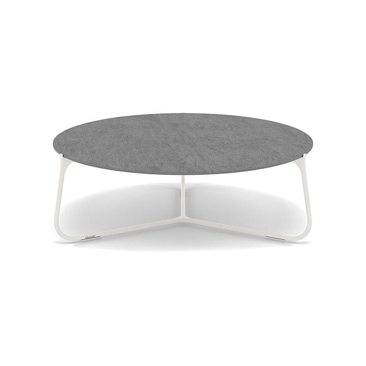 Manutti Mood Coffee table - Table basse ronde Ø 80cm h:28cm Plateau Céramique ou HPL White SF08 Ceramic Basalt Grey 6mm 6K70