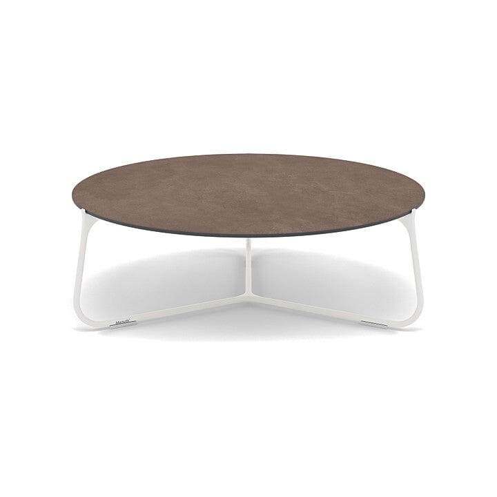 Manutti Mood Coffee table - Table basse ronde Ø 80cm h:28cm Plateau Céramique ou HPL White SF08 Ceramic Quartz 6mm 6K64