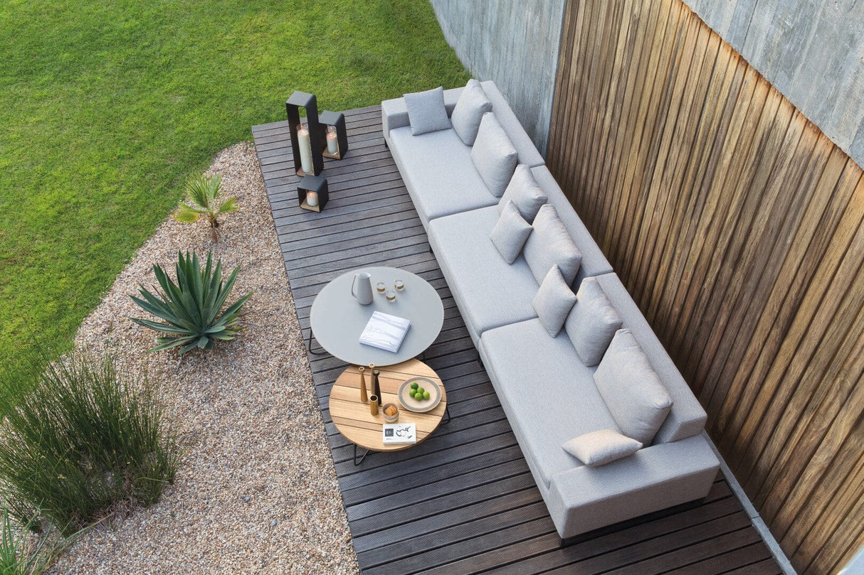 Manutti Mood Coffee table - Table basse ronde Ø 80cm h:28cm Plateau Teck